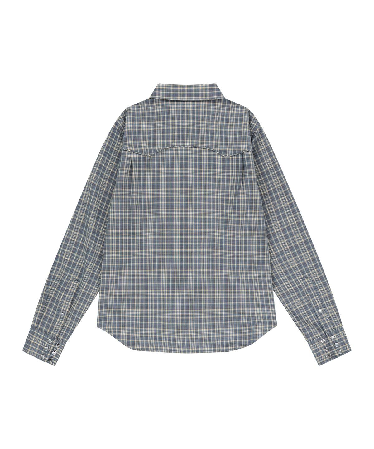아캄(AAKAM) Western Check Shirts (Blue)