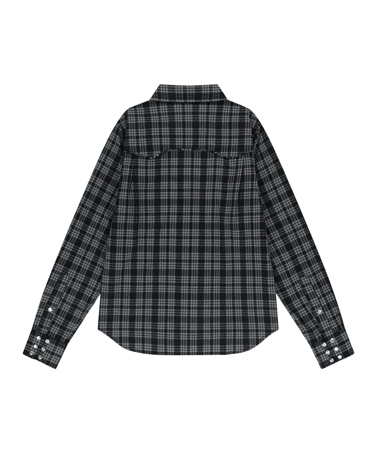 아캄(AAKAM) Western Check Shirts (Black)