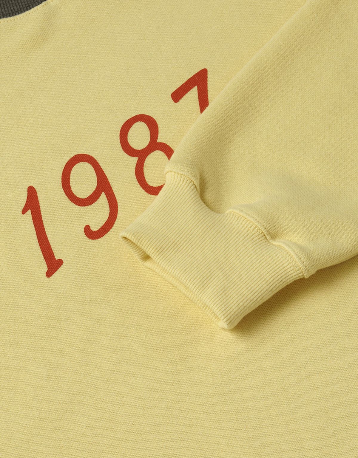 엠엠엘지(MMLG) [Mmlg] CLUB SWEAT (CREAM YELLOW / MOSS KHAKI)