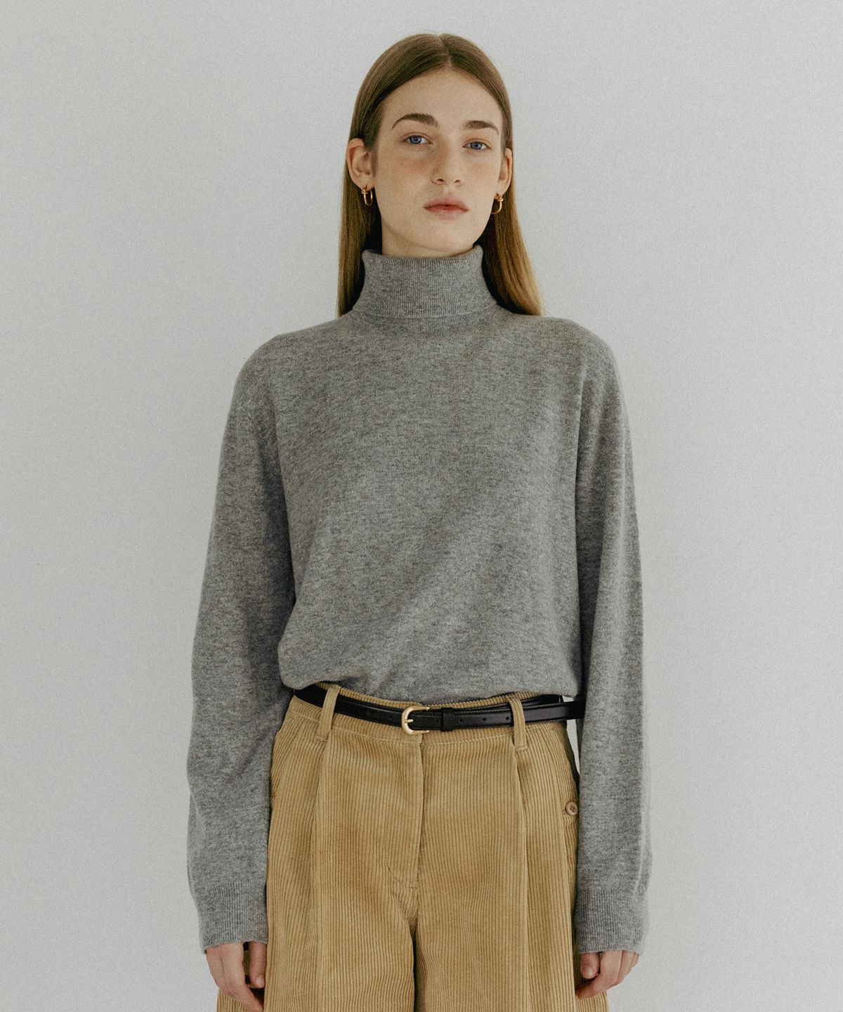 튜드먼트(TTUDEMENT) [5COLORS] WHOLEGARMENT HIGHNECK KNIT TOP