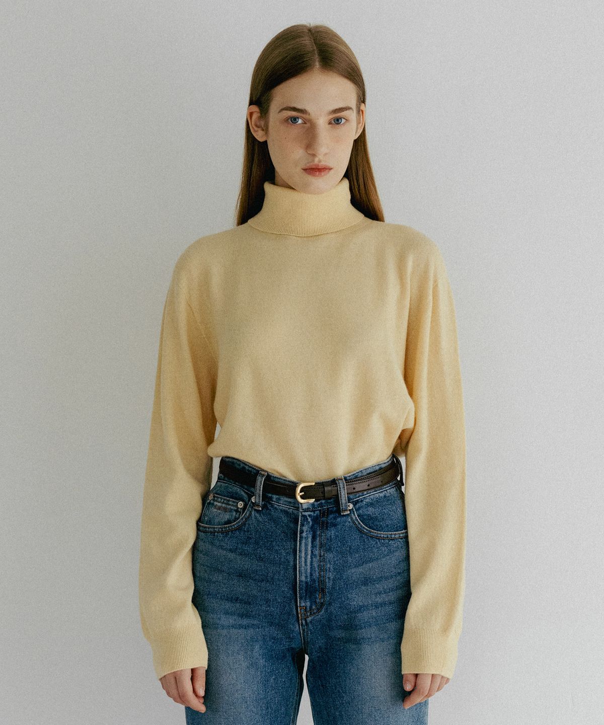 튜드먼트(TTUDEMENT) [5COLORS] WHOLEGARMENT HIGHNECK KNIT TOP