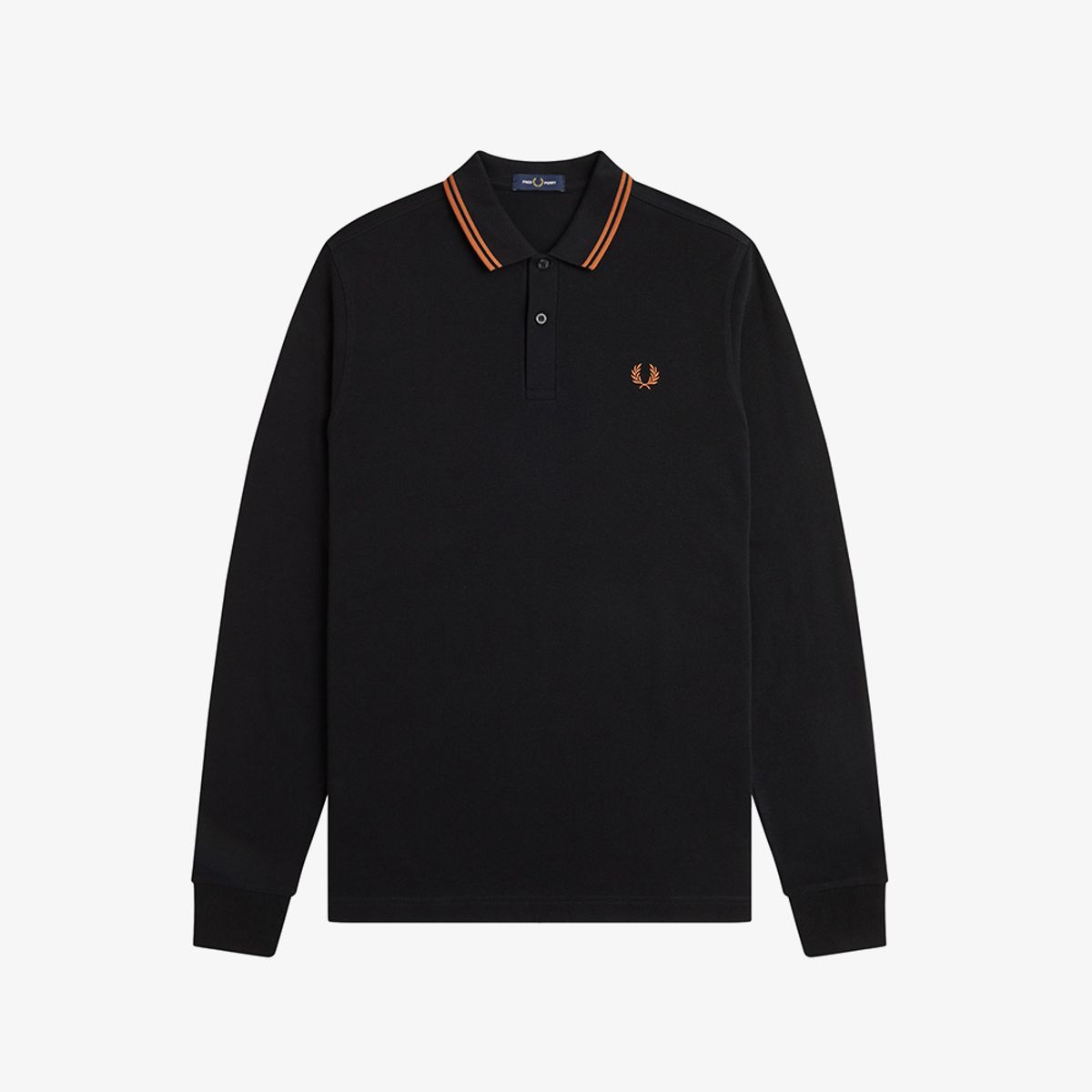 프레드페리(FRED PERRY) [M3636] 롱 슬리브 트윈 팁 프레드페리 셔츠 - 블랙/마멀레이드 AFPM2433636-W96
