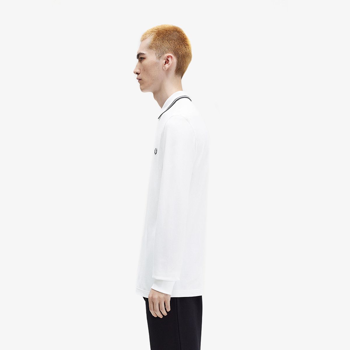 프레드페리(FRED PERRY) [M3636] 롱 슬리브 트윈 팁 프레드페리 셔츠 - 화이트 AFPM2433636-200