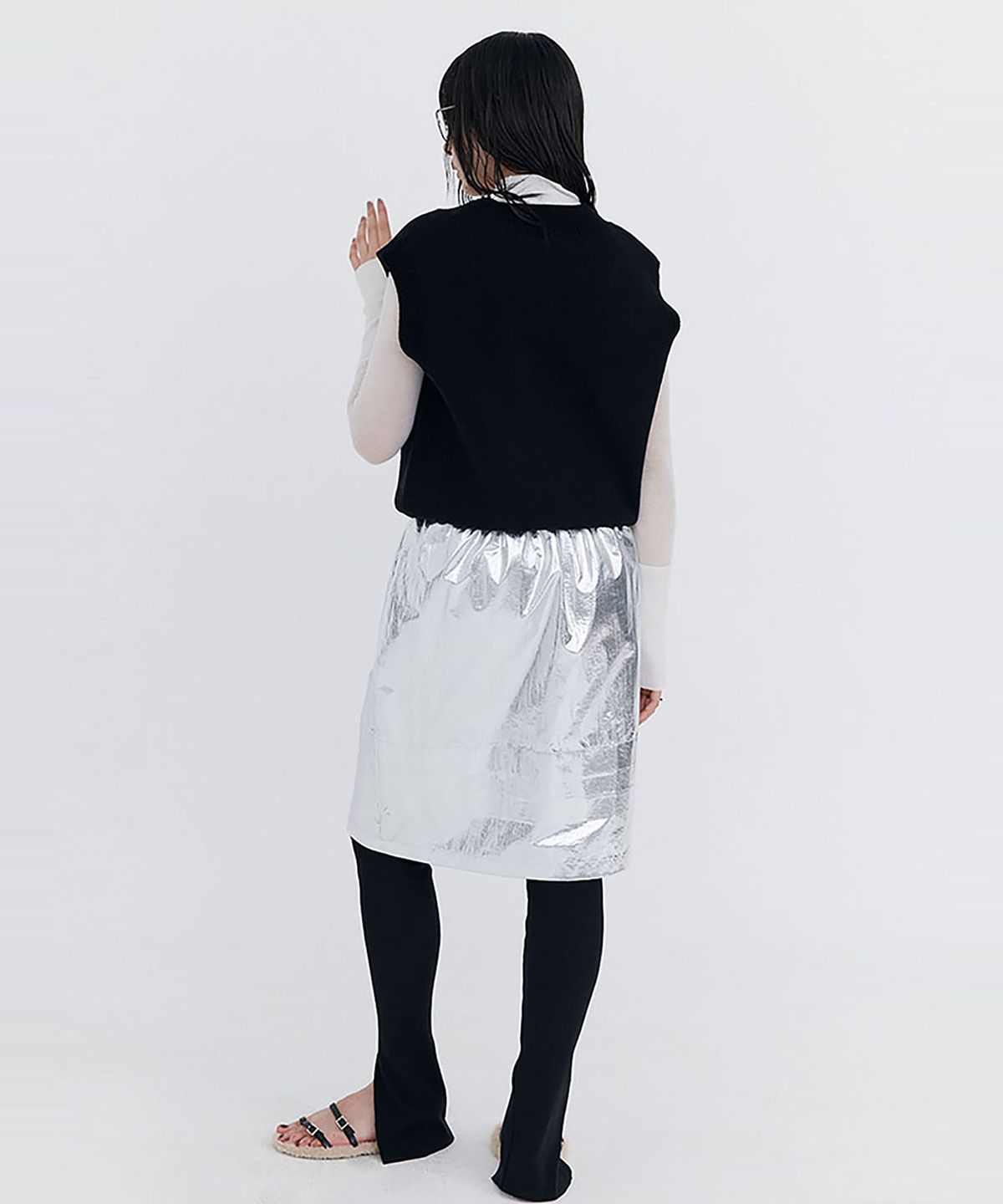 분더캄머(WNDERKAMMER) Damage Knit Vest_Black (데미지 니트 베스트_블랙)