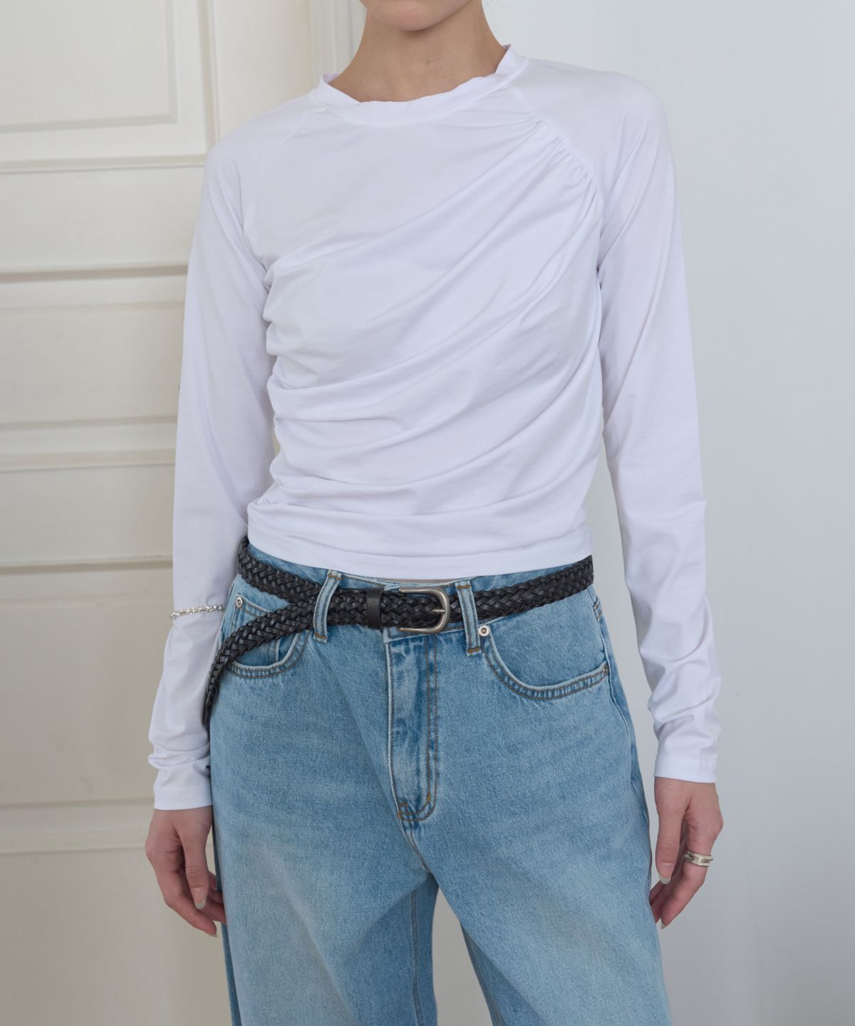 마조네(MA JOURNEE) M LEATHER BELT_BLACK