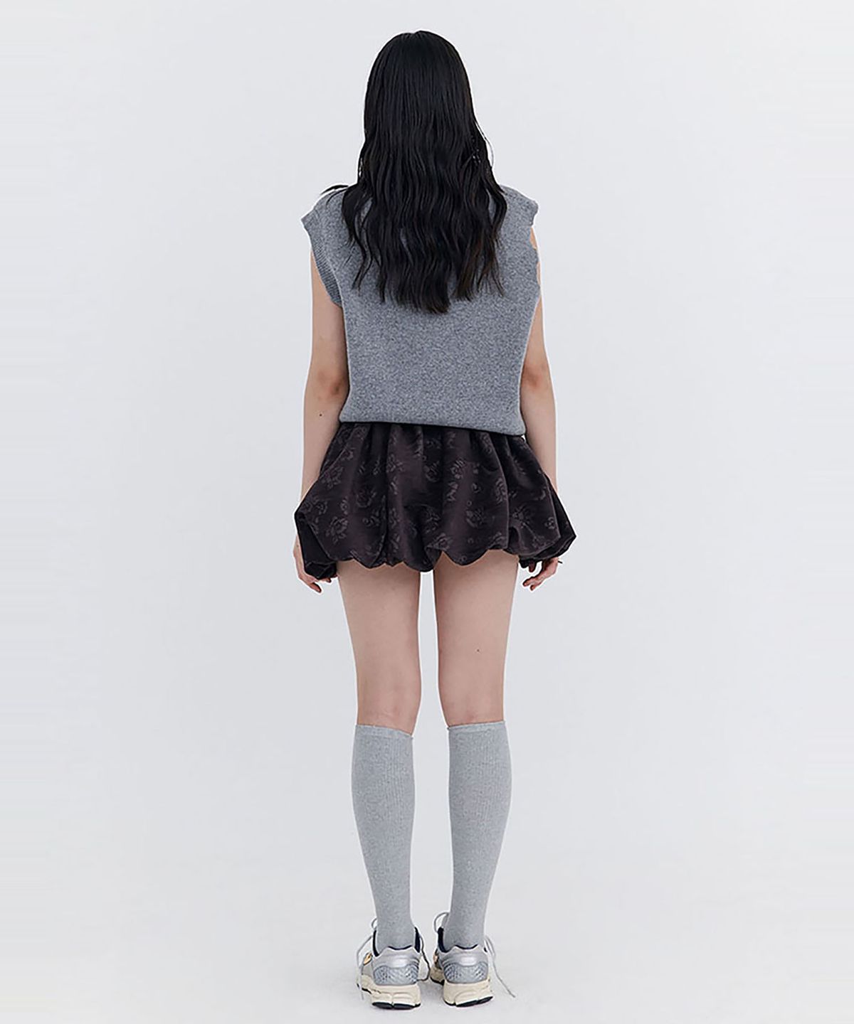 분더캄머(WNDERKAMMER) Damage Knit Vest_Grey (데미지 니트 베스트_그레이)