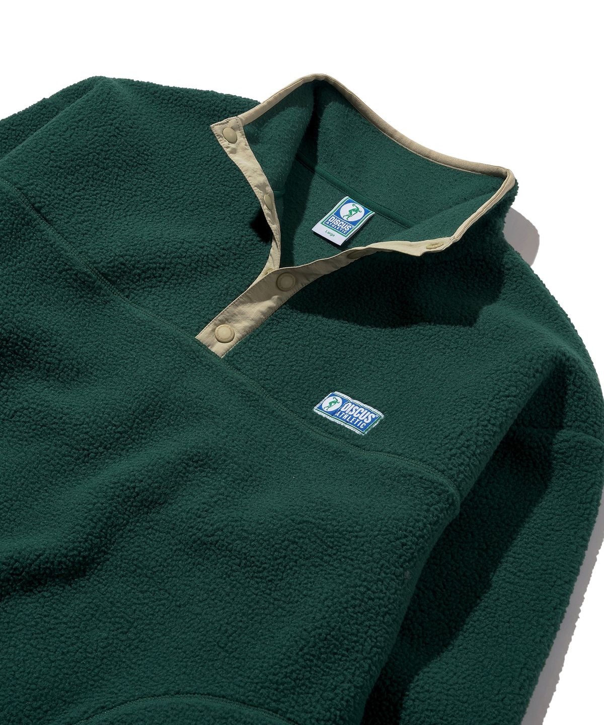 디스커스 애슬레틱(DISCUS ATHLETIC) [3COLORS] 로고 오버 핏 플리스 풀오버