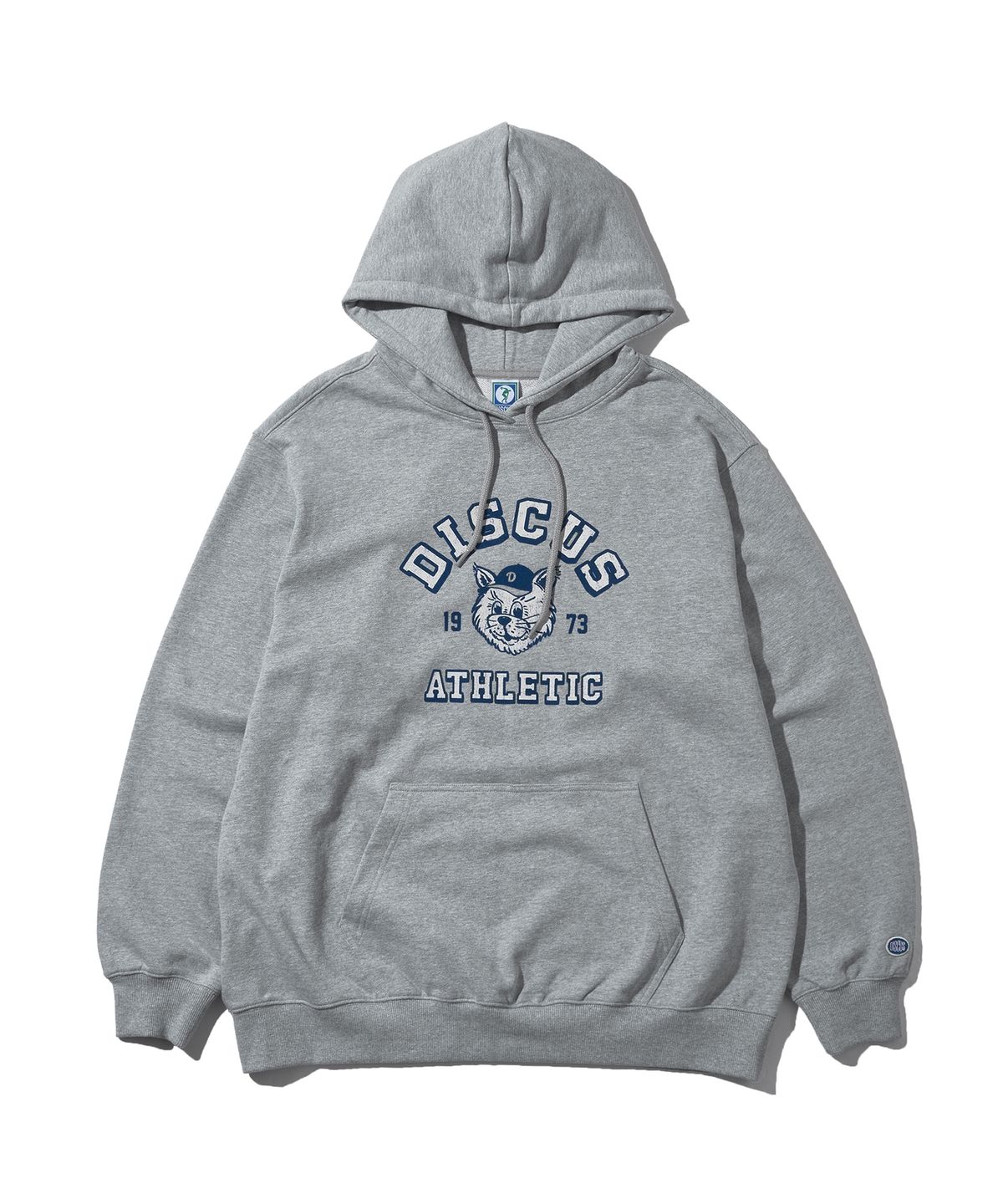 디스커스 애슬레틱(DISCUS ATHLETIC) [3COLORS] 오버 핏 고양이 후디