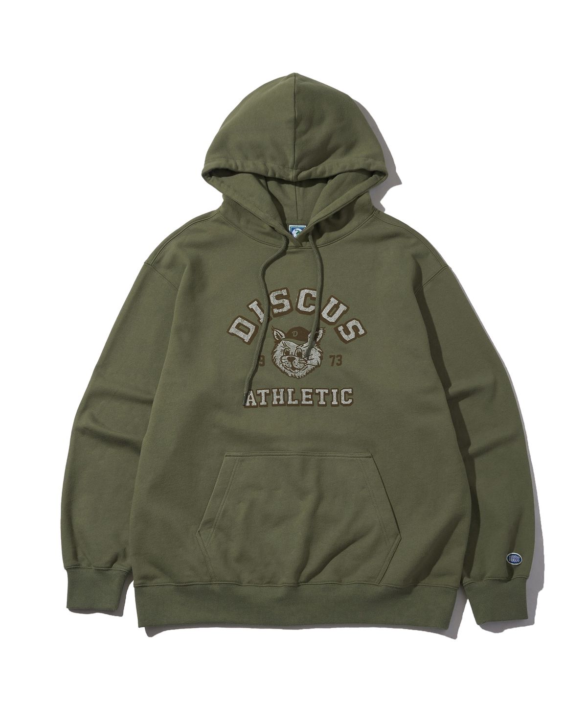 디스커스 애슬레틱(DISCUS ATHLETIC) [3COLORS] 오버 핏 고양이 후디