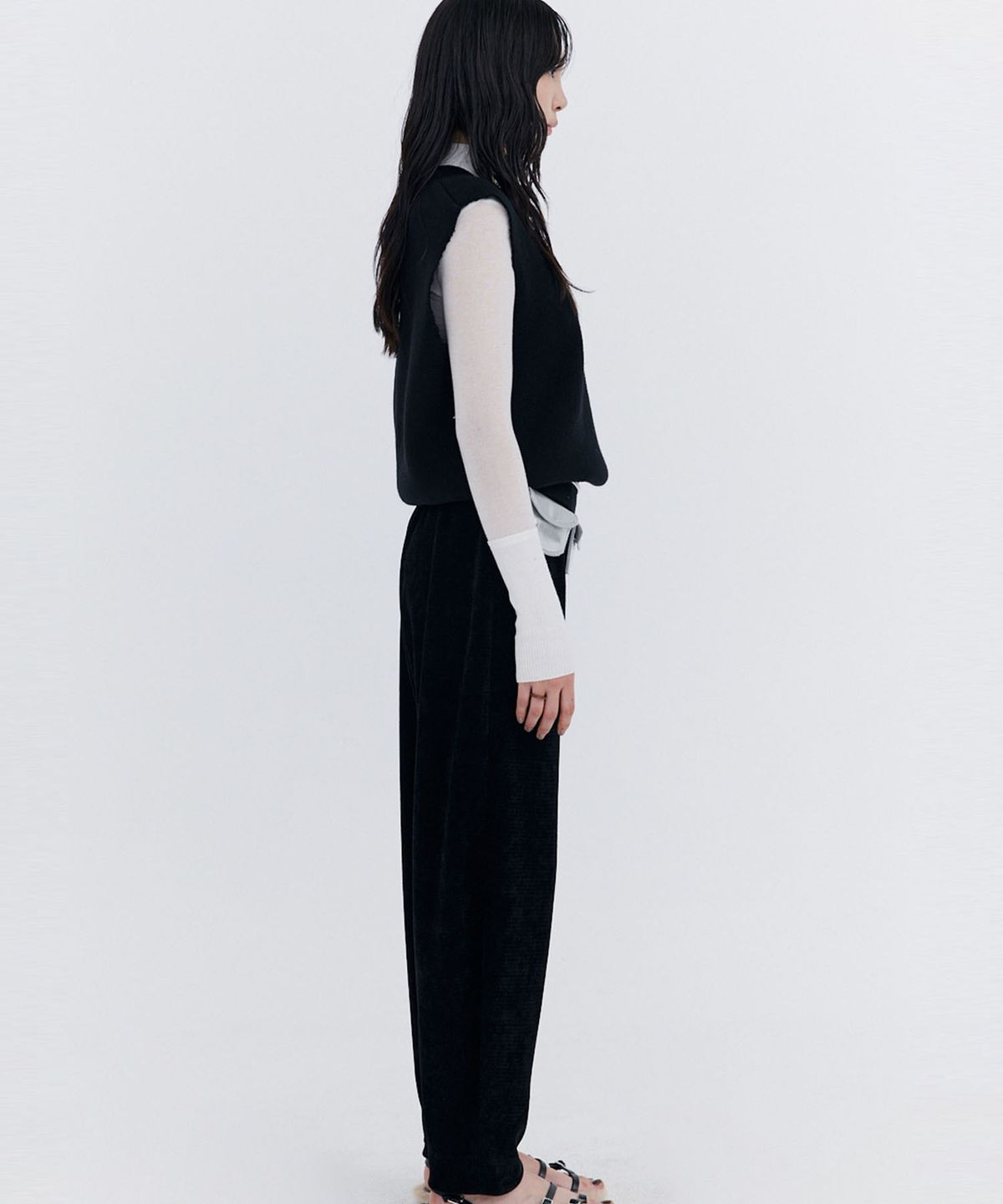 분더캄머(WNDERKAMMER) Corduroy Balloon Pants_Black (코듀로이 벌룬 팬츠_블랙)