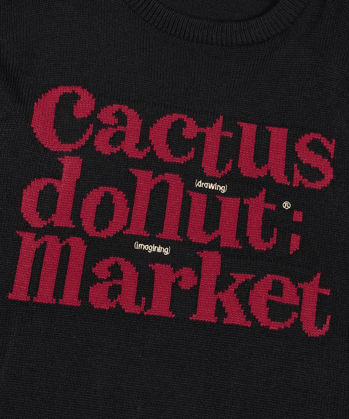 캑터스도넛마켓(CACTUSDONUTMARKET) CDM Basic Logo Sweater - Black