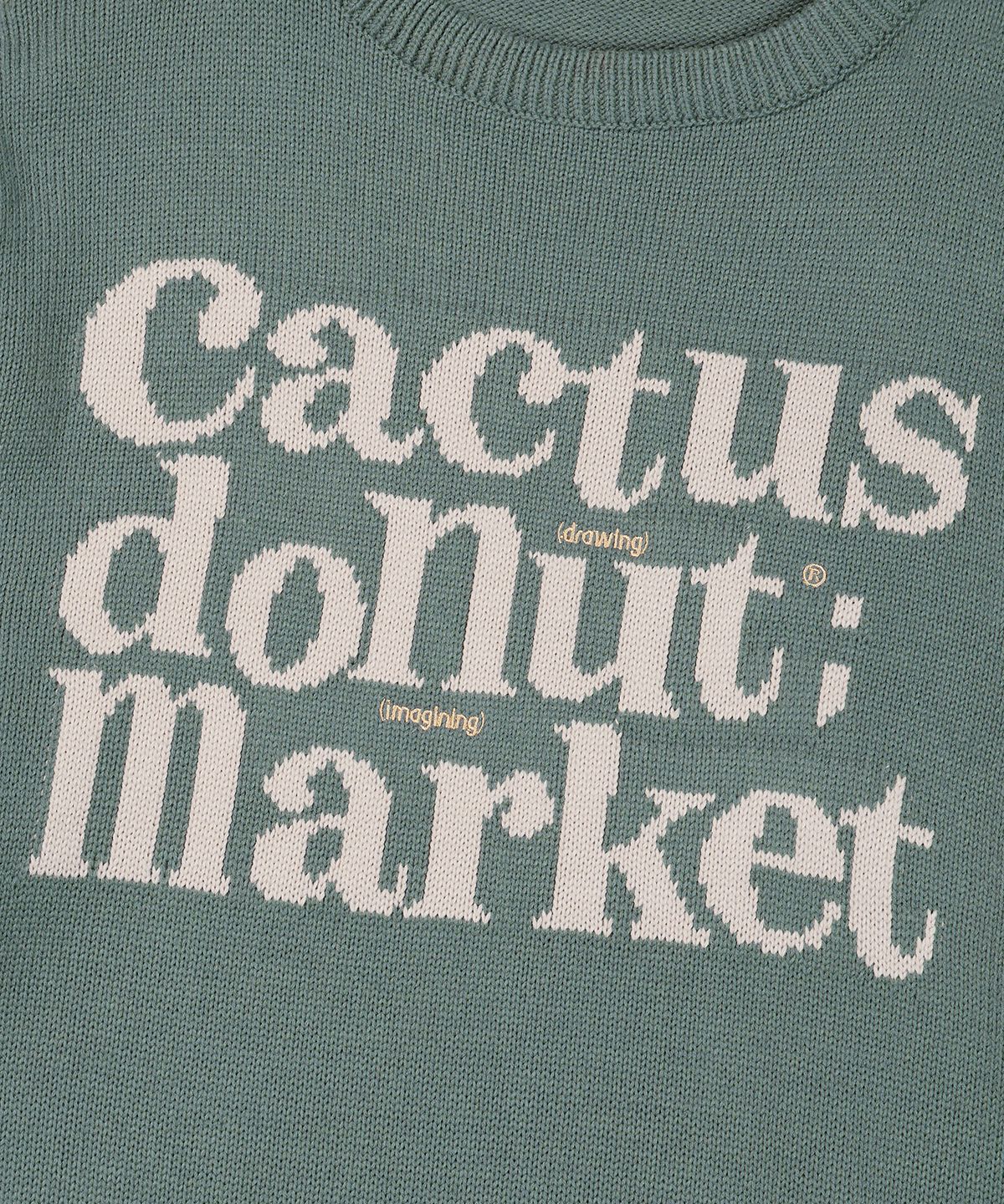 캑터스도넛마켓(CACTUSDONUTMARKET) CDM Basic Logo Sweater - Khaki