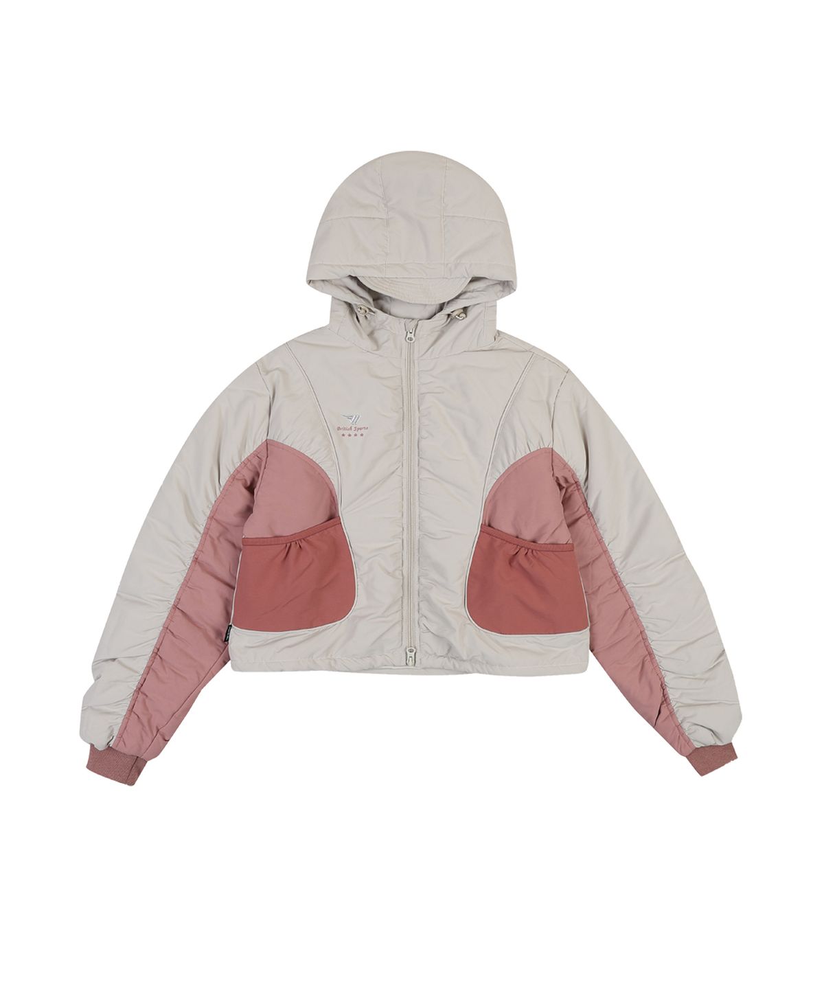 골라(GOLA) W ACTIVE PADDED HOOD HALF ZIP-UP [BEIGE]