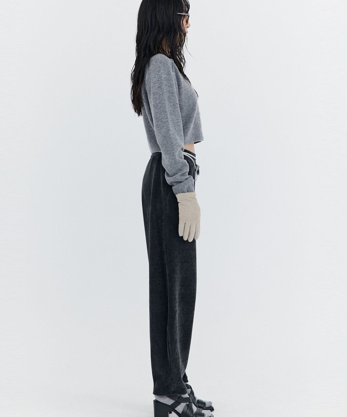 분더캄머(WNDERKAMMER) Corduroy Balloon Pants_Charcoal (코듀로이 벌룬 팬츠_차콜)