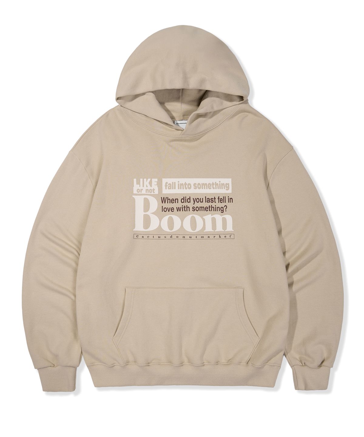 캑터스도넛마켓(CACTUSDONUTMARKET) Boom Graphic Hoodie - Beige
