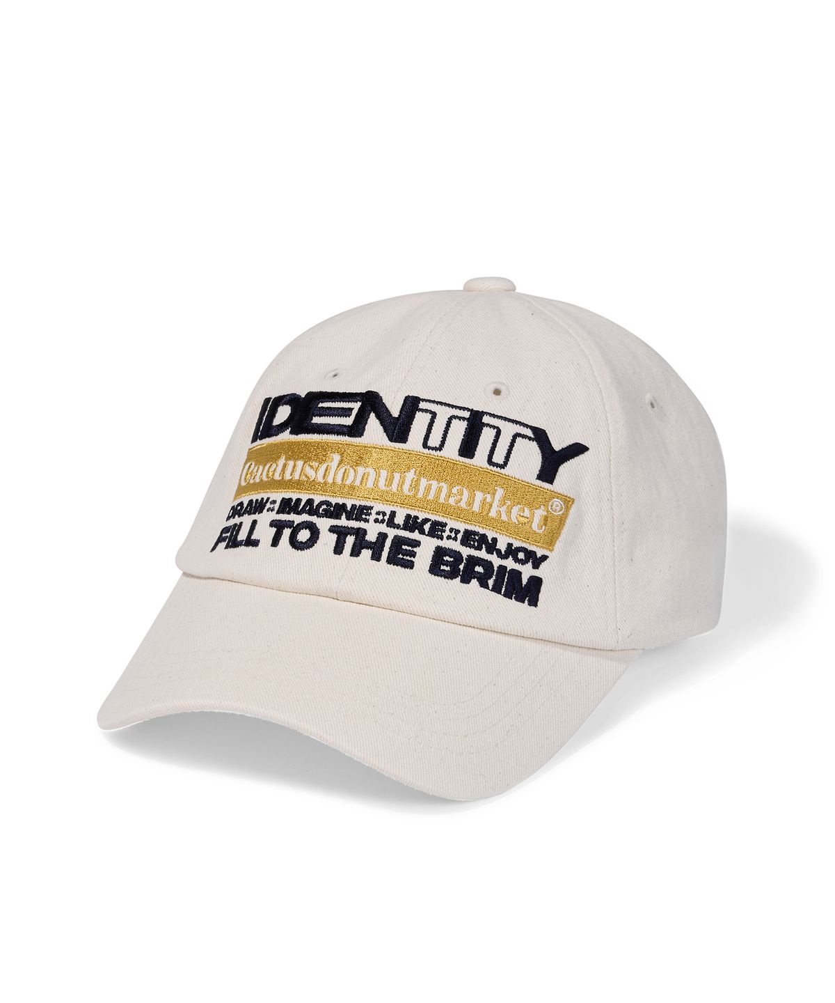 캑터스도넛마켓(CACTUSDONUTMARKET) Identity Vintage Ball Cap - Cream