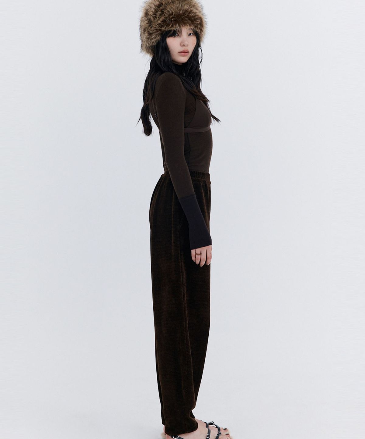 분더캄머(WNDERKAMMER) Corduroy Balloon Pants_Brown (코듀로이 벌룬 팬츠_브라운)