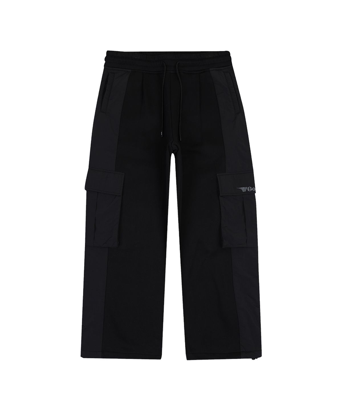 골라(GOLA) FABRIC MIXED SWEAT PANTS [BLACK]