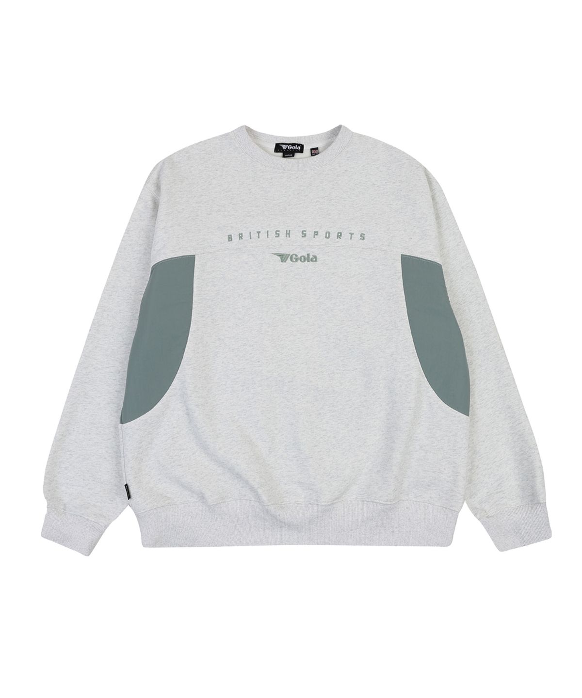 골라(GOLA) FABRIC MIXED SWEAT SHIRT [OATMEAL]