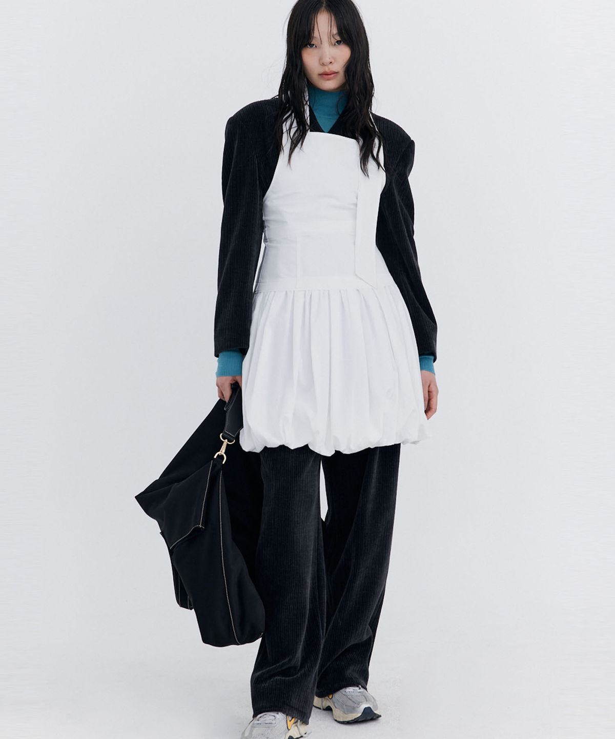 분더캄머(WNDERKAMMER) Corduroy Wide Pants_Charcoal (코듀로이 와이드 팬츠_차콜)