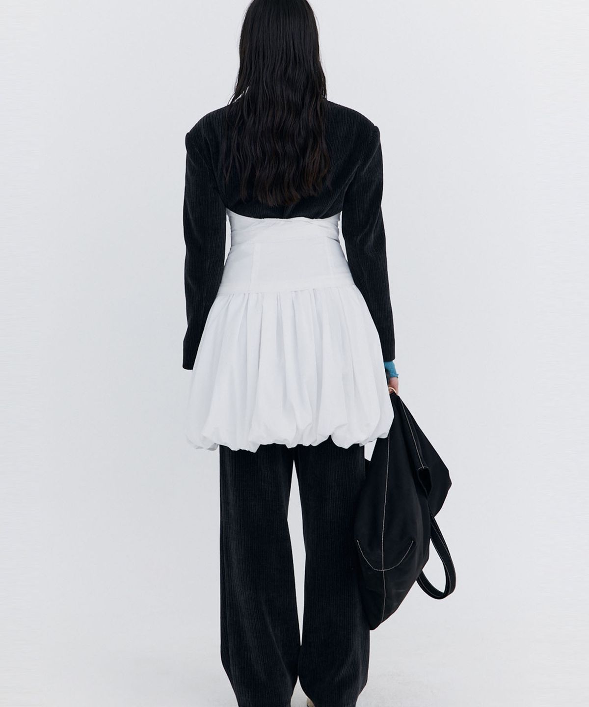 분더캄머(WNDERKAMMER) Corduroy Wide Pants_Charcoal (코듀로이 와이드 팬츠_차콜)