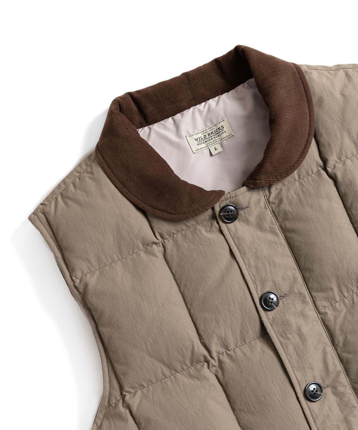 와일드 브릭스(WILD BRICKS) RP PUFFER VEST (olive)