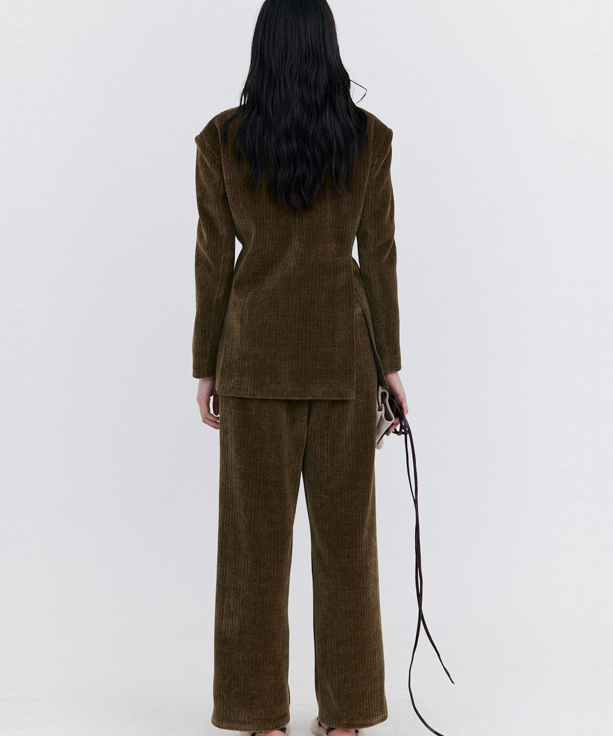 분더캄머(WNDERKAMMER) Corduroy Wide Pants_Khaki (코듀로이 와이드 팬츠_카키)