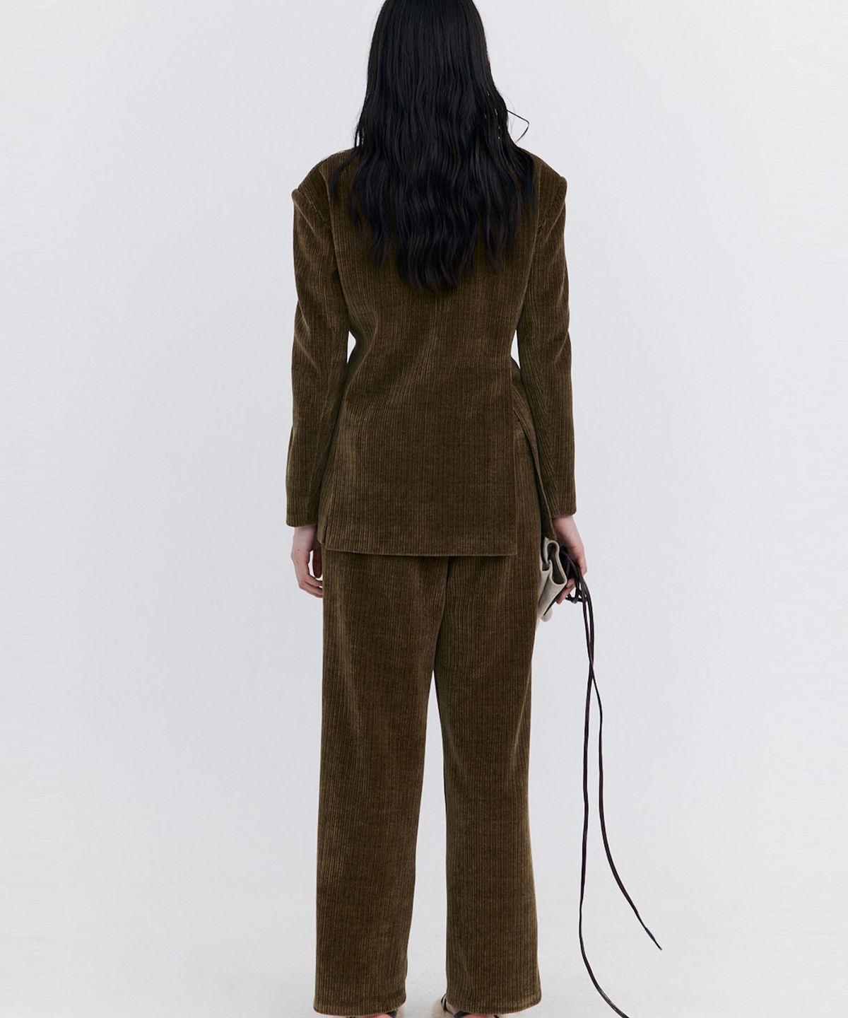 분더캄머(WNDERKAMMER) Corduroy Wide Pants_Khaki (코듀로이 와이드 팬츠_카키)