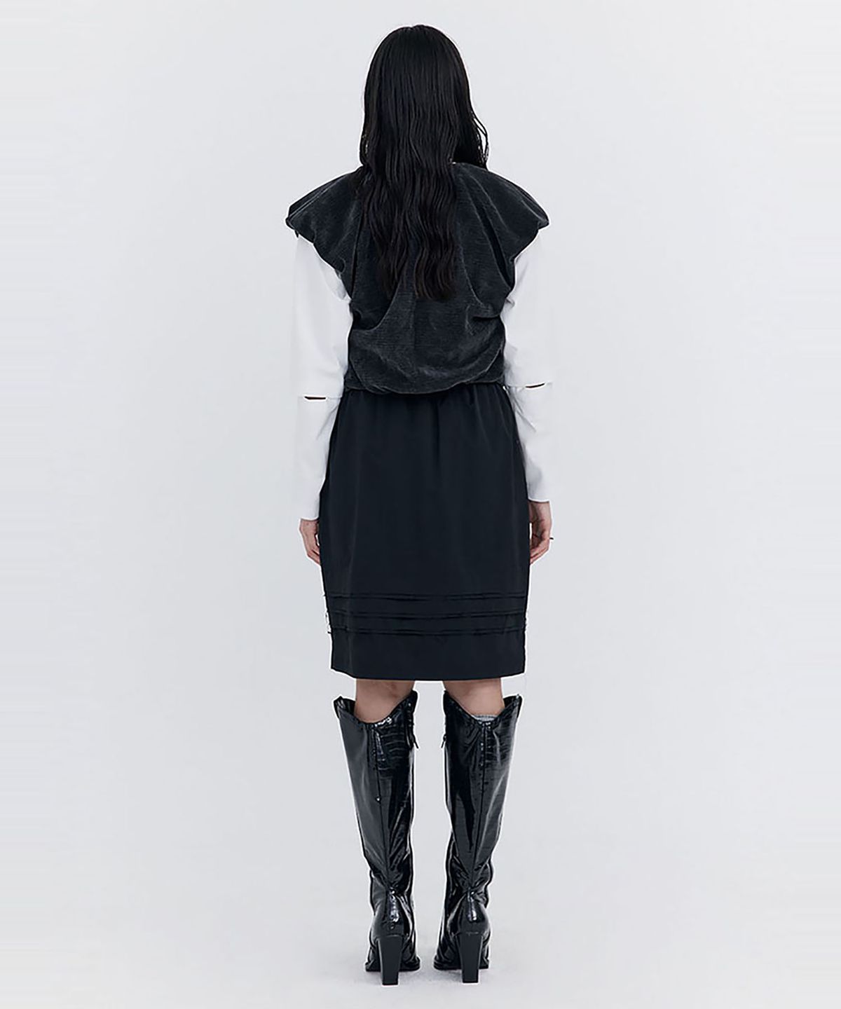 분더캄머(WNDERKAMMER) Corduroy Balloon Vest_Charcoal (코듀로이 벌룬 베스트_차콜)