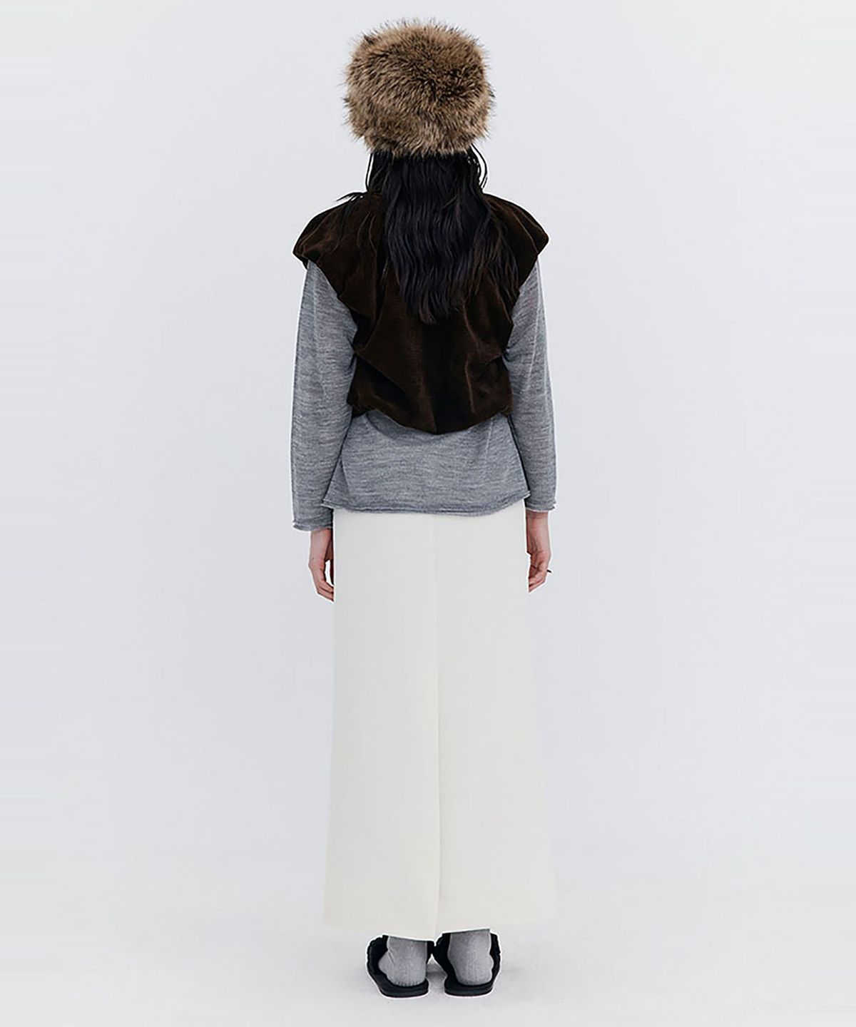 분더캄머(WNDERKAMMER) Corduroy Balloon Vest_Brown (코듀로이 벌룬 베스트_브라운)