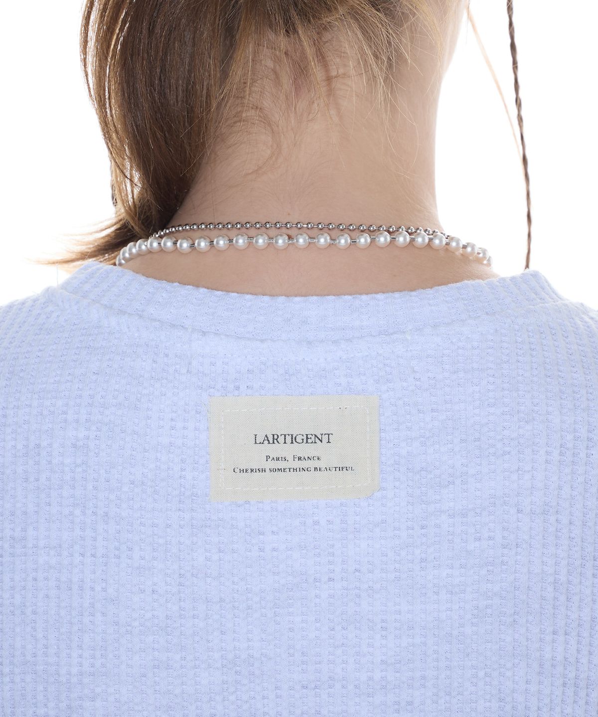 라티젠(LARTIGENT) L14 WAFFLE T-SHIRT(MELANGE)