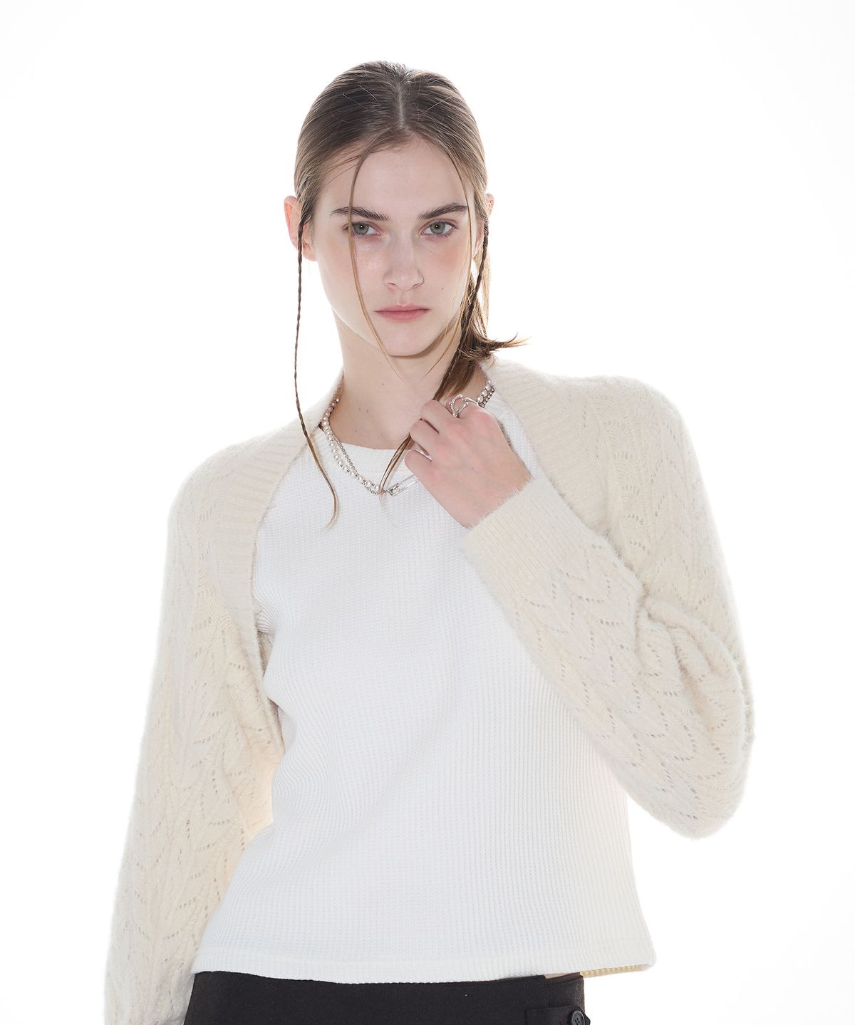 라티젠(LARTIGENT) L14 BOLERO KNIT(CREAM)