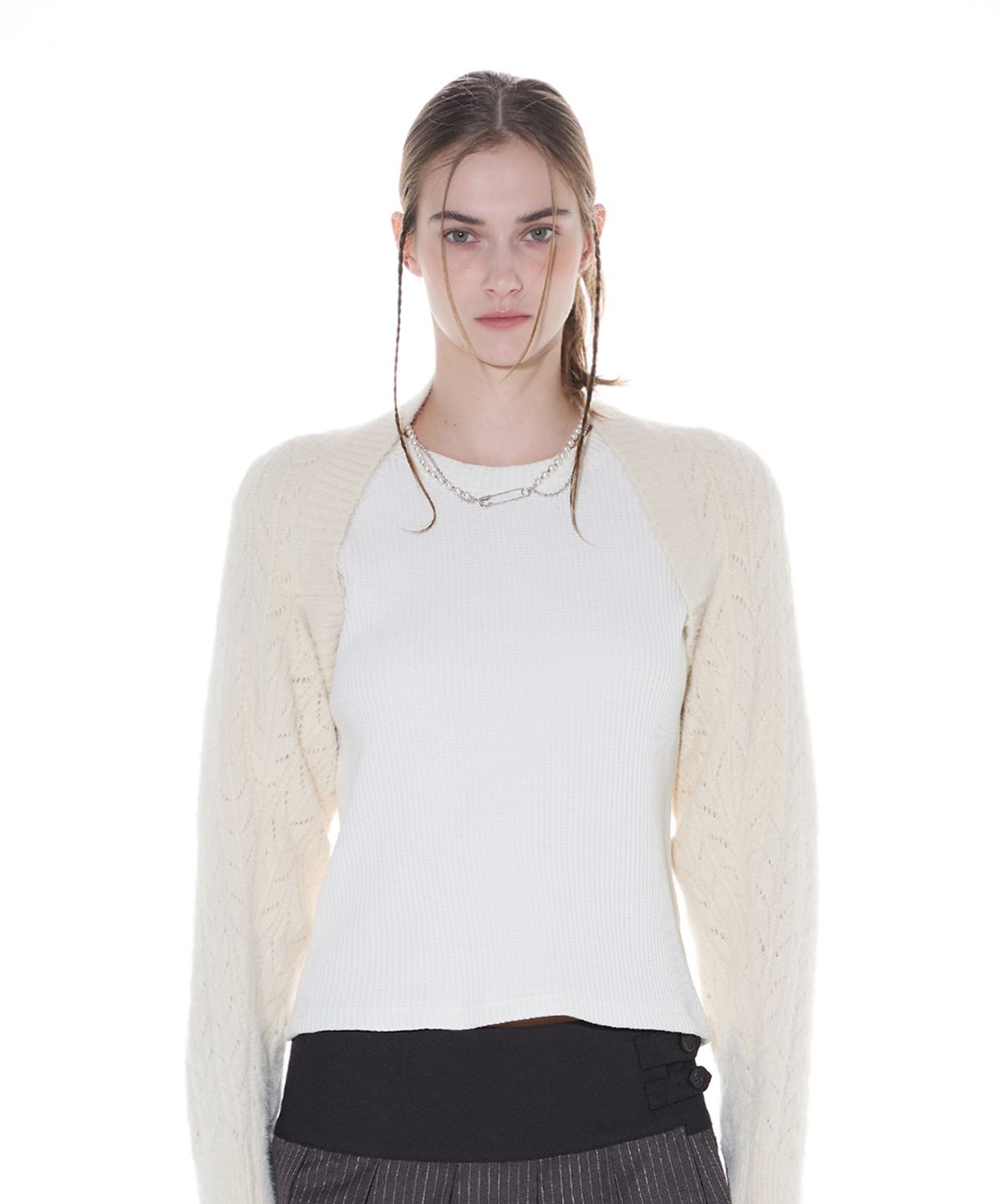 라티젠(LARTIGENT) L14 BOLERO KNIT(CREAM)