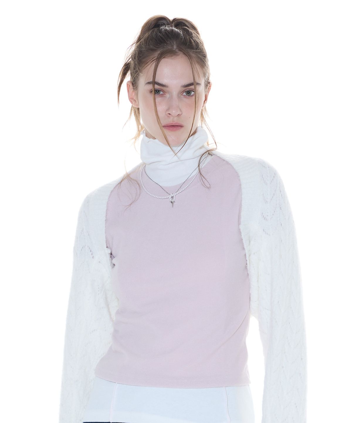 라티젠(LARTIGENT) L14 BOLERO KNIT(WHITE)