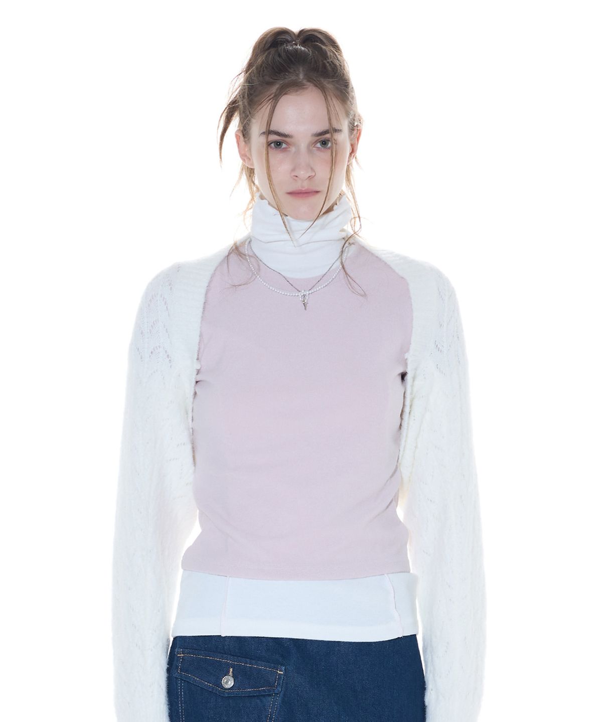 라티젠(LARTIGENT) L14 BOLERO KNIT(WHITE)