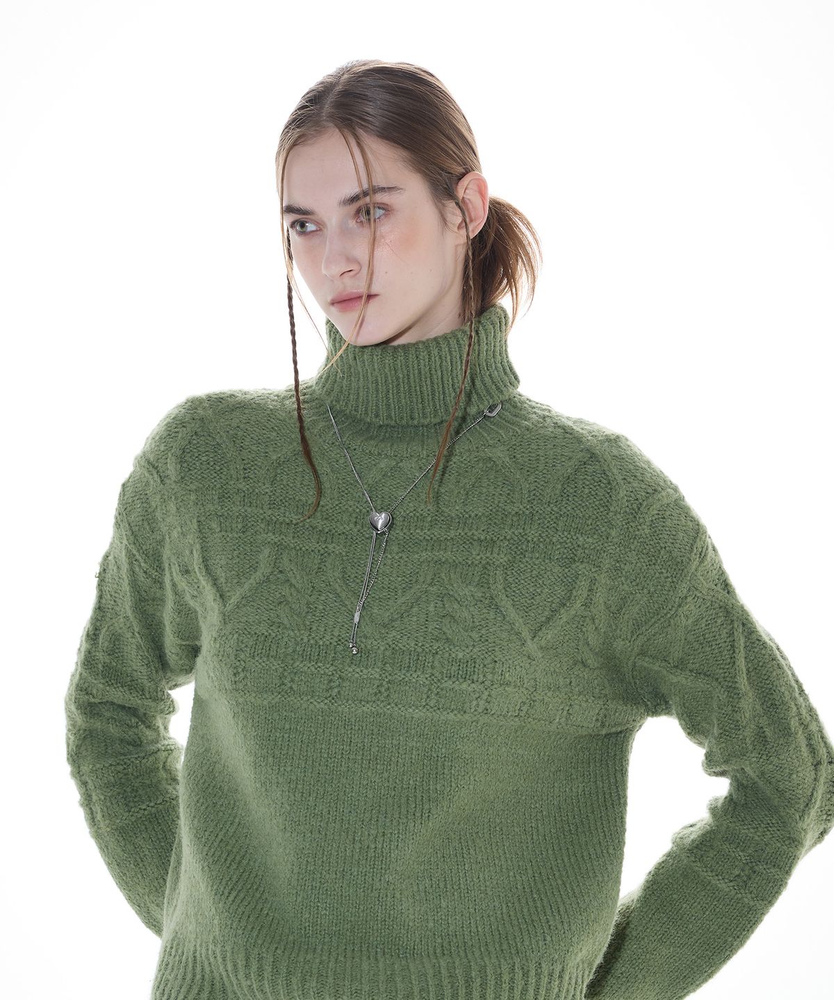 라티젠(LARTIGENT) L14 TURTLENECK KNIT(GREEN)