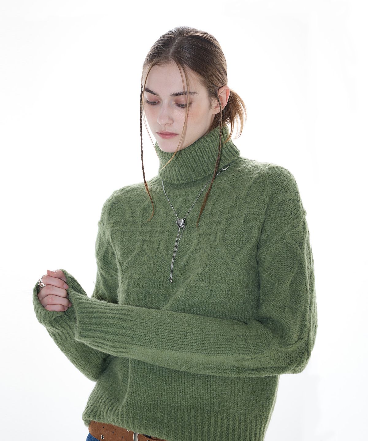 라티젠(LARTIGENT) L14 TURTLENECK KNIT(GREEN)