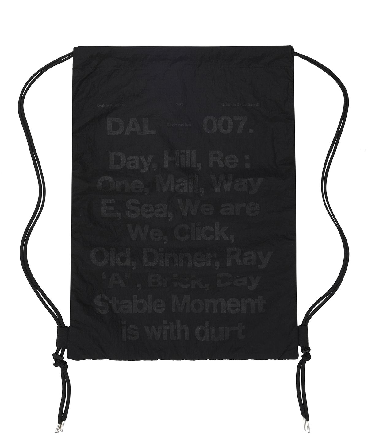 더트(DURT) OUR DAILY GYM SACK (BLACK)