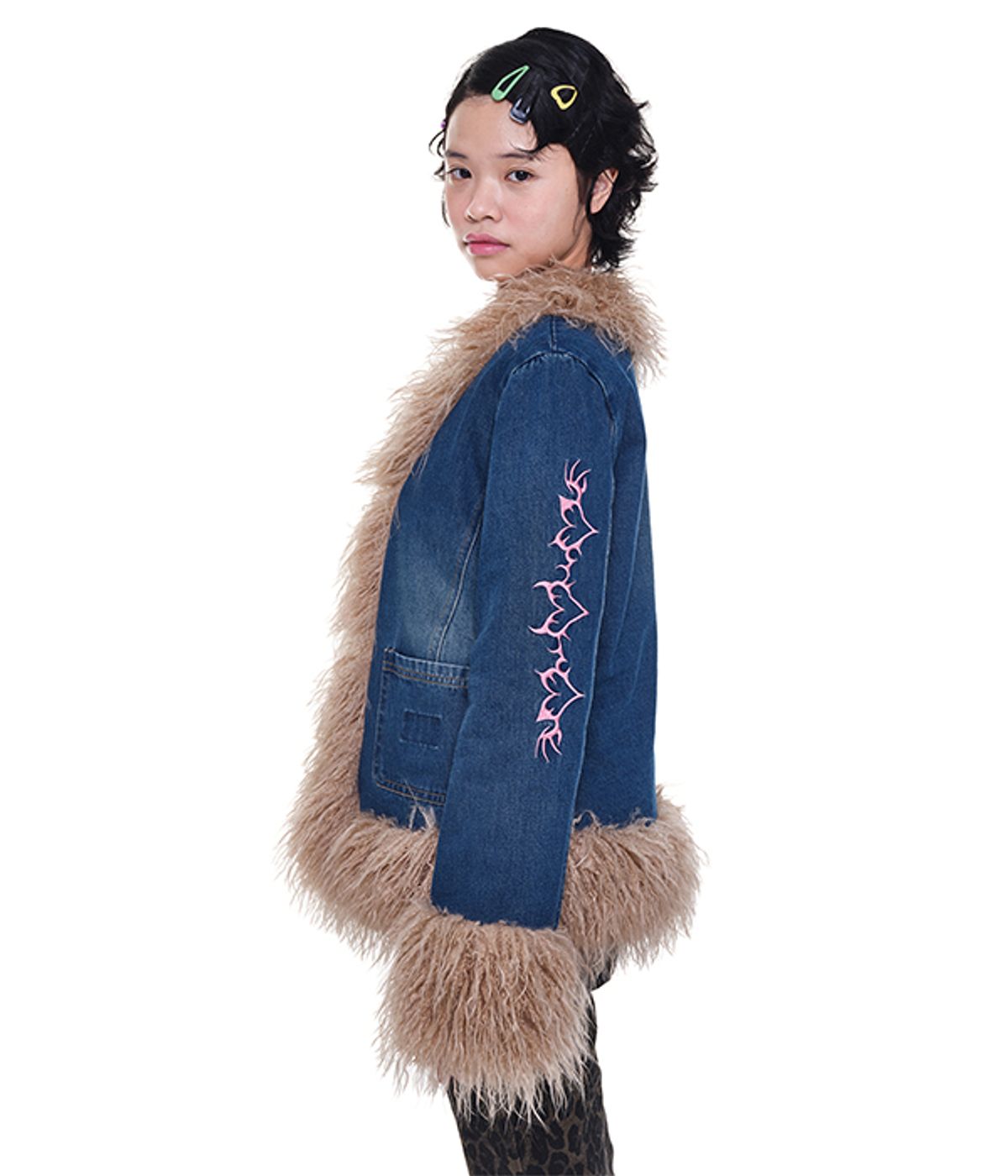 유쓰배쓰(YOUTHBATH) Fluffy washed jacket_denim