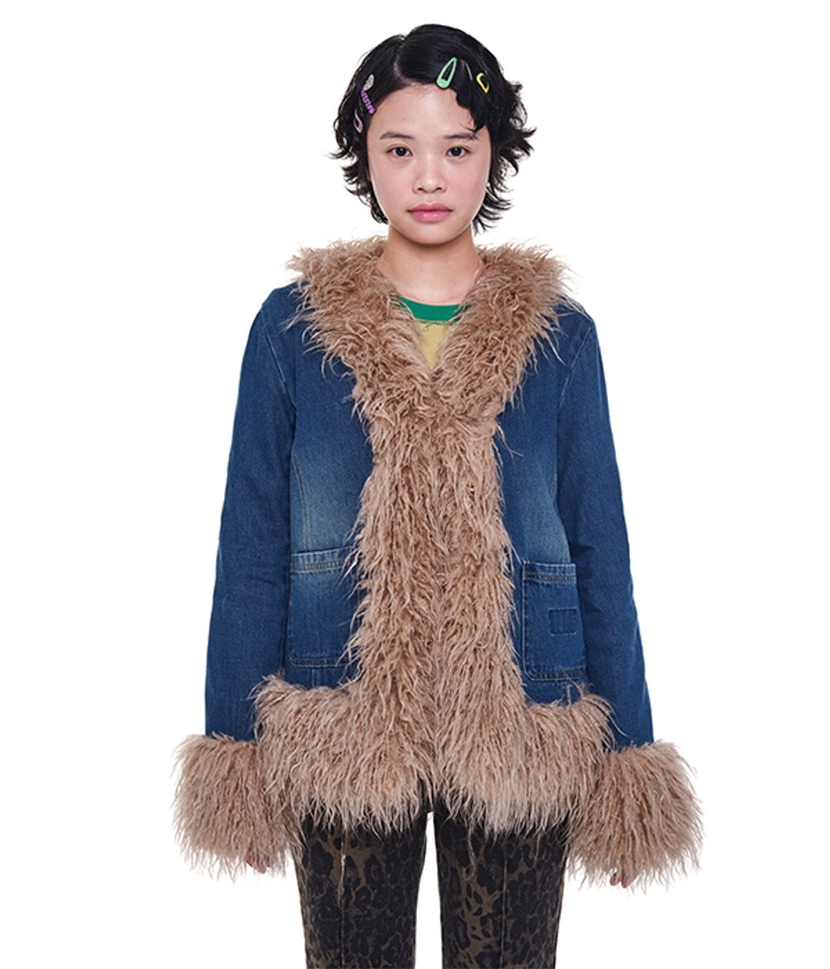 유쓰배쓰(YOUTHBATH) Fluffy washed jacket_denim