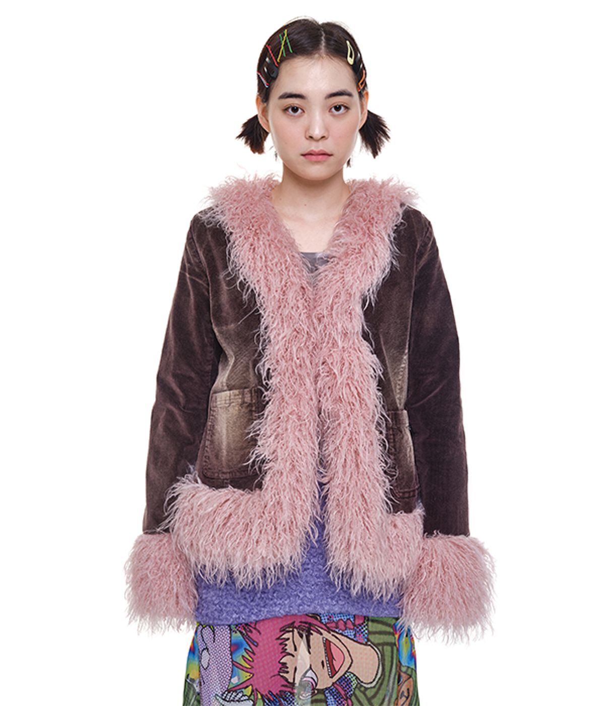 유쓰배쓰(YOUTHBATH) Fluffy washed  jacket_brown
