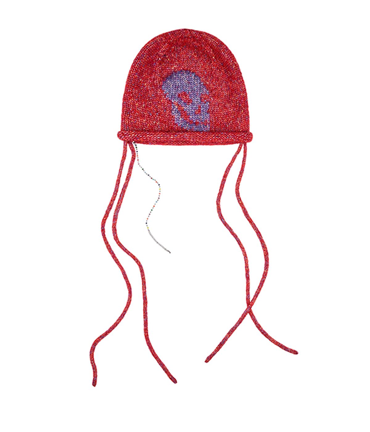 유쓰배쓰(YOUTHBATH) Skull beads beanie_red