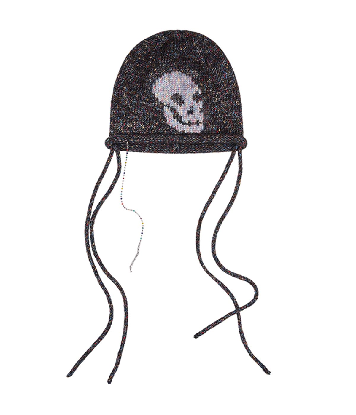 유쓰배쓰(YOUTHBATH) Skull beads beanie_black