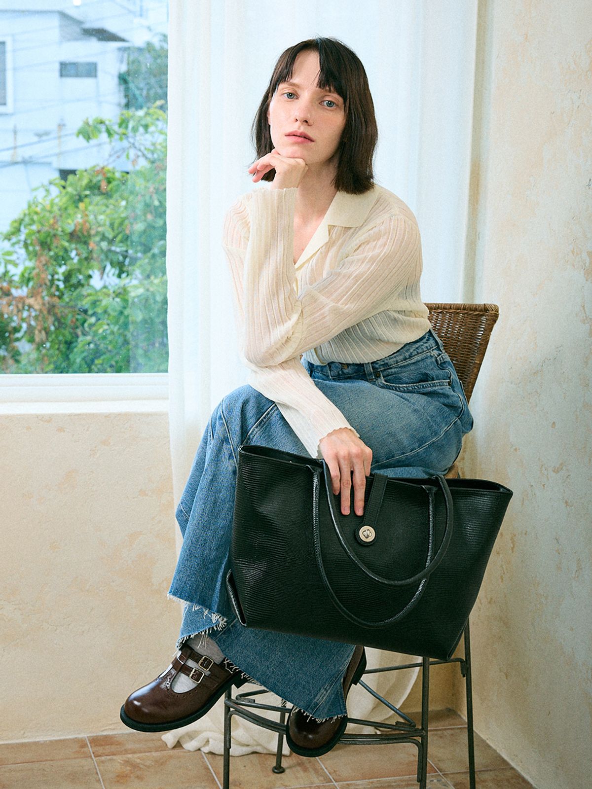 셀레디프(CELEDIFF) nudel shopper bag_black