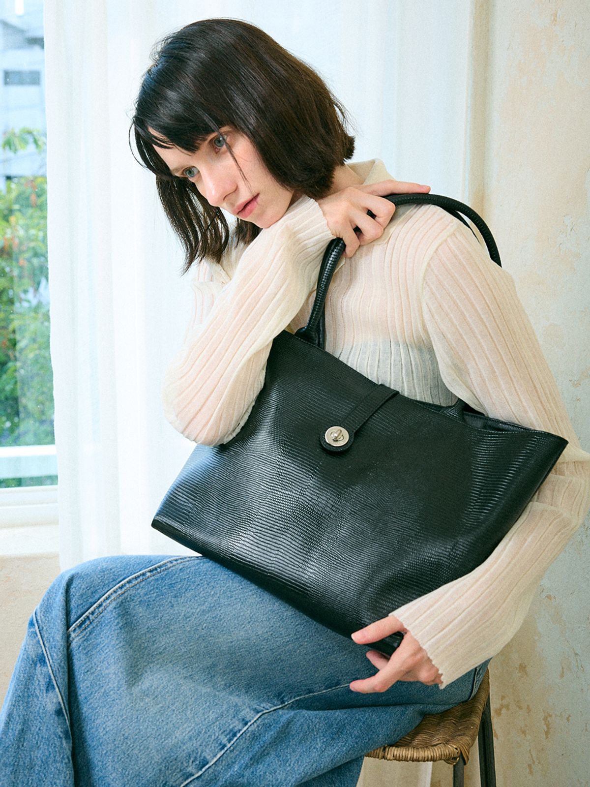 셀레디프(CELEDIFF) nudel shopper bag_black