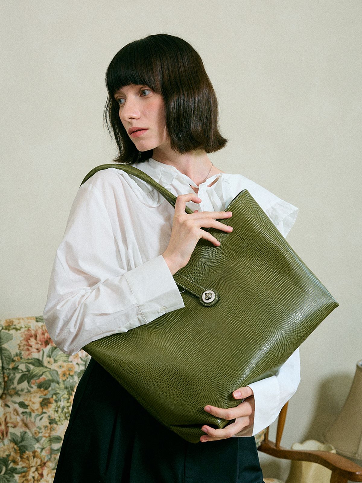 셀레디프(CELEDIFF) nudel shopper bag_khaki