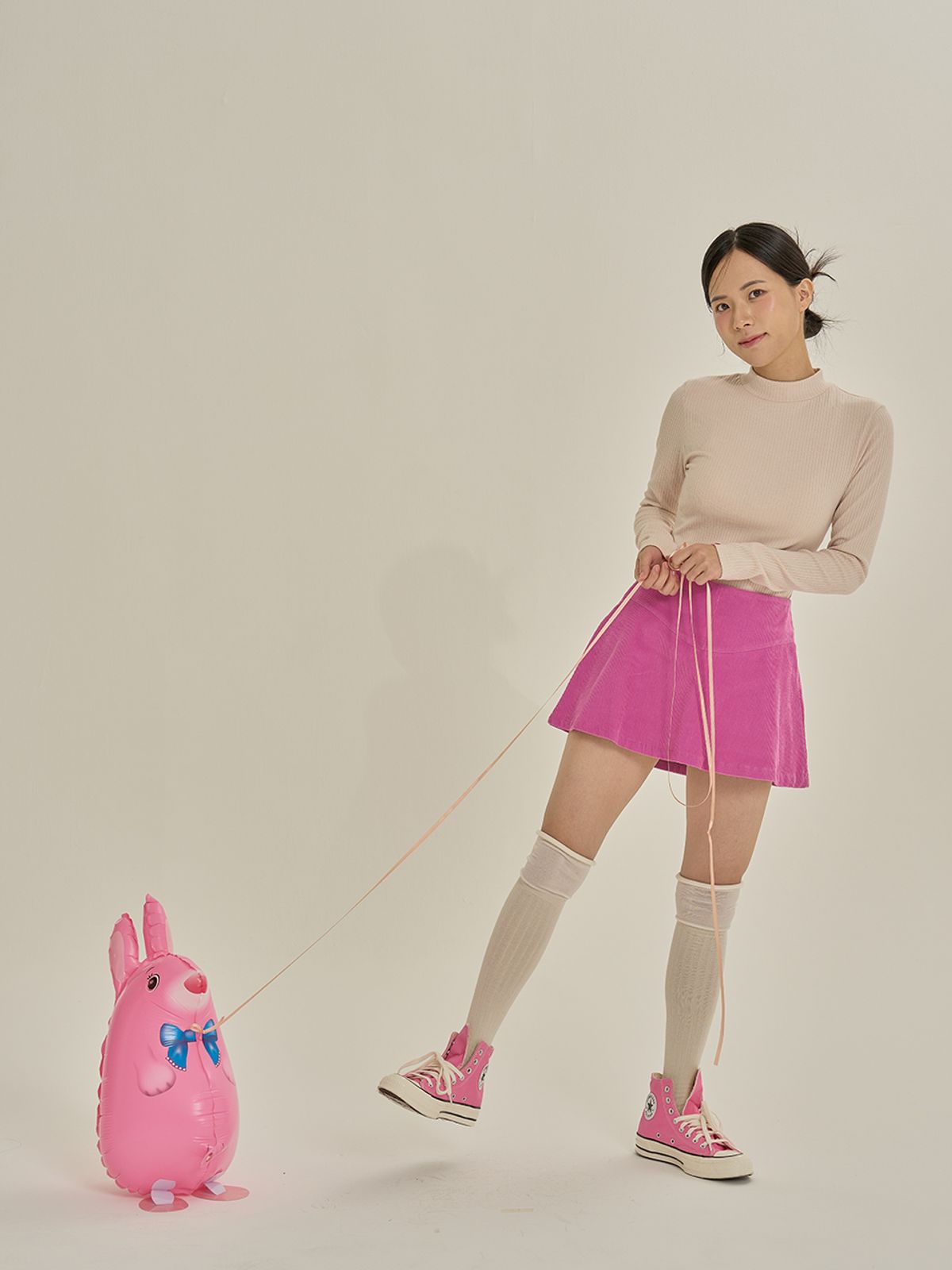 로시야(ROSIYA) 코듀로이 스커트/ 그린