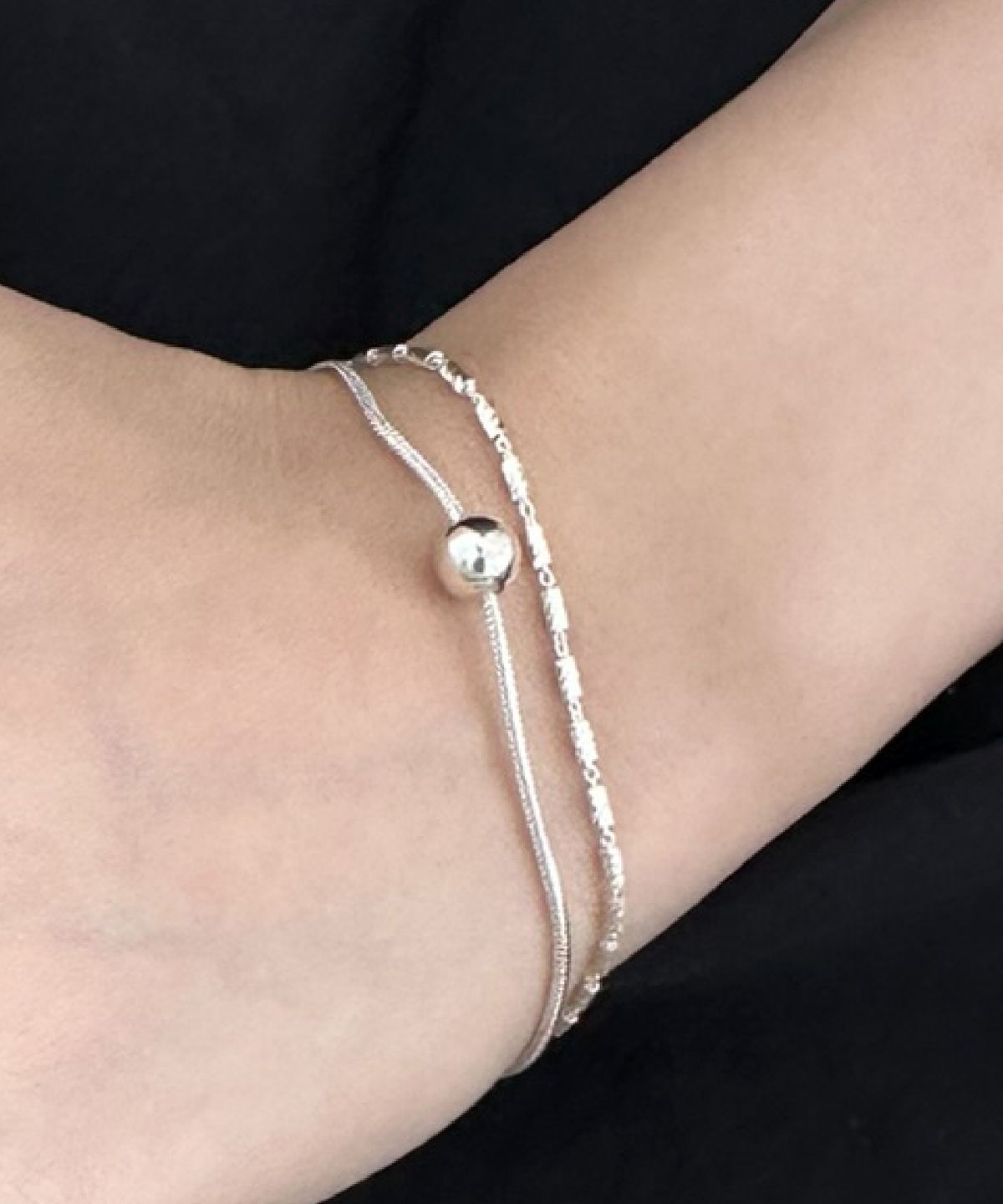 바라두(BARADU) [BARADU 925] Slim cutting pipe chain bracelet