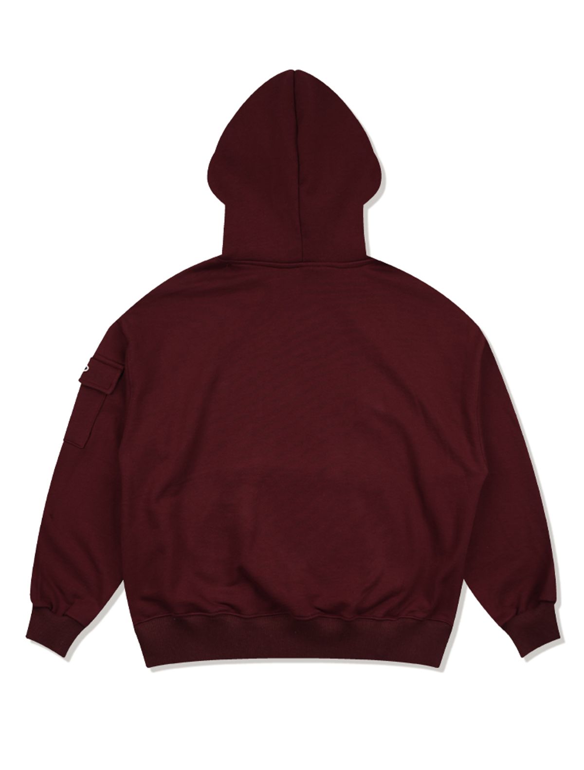 라 메종 스튜디오(LA MAISON STUDIO) UNISEX 카고포켓 DISPLACE 로고 후드 버건디(FCE1TS102M)