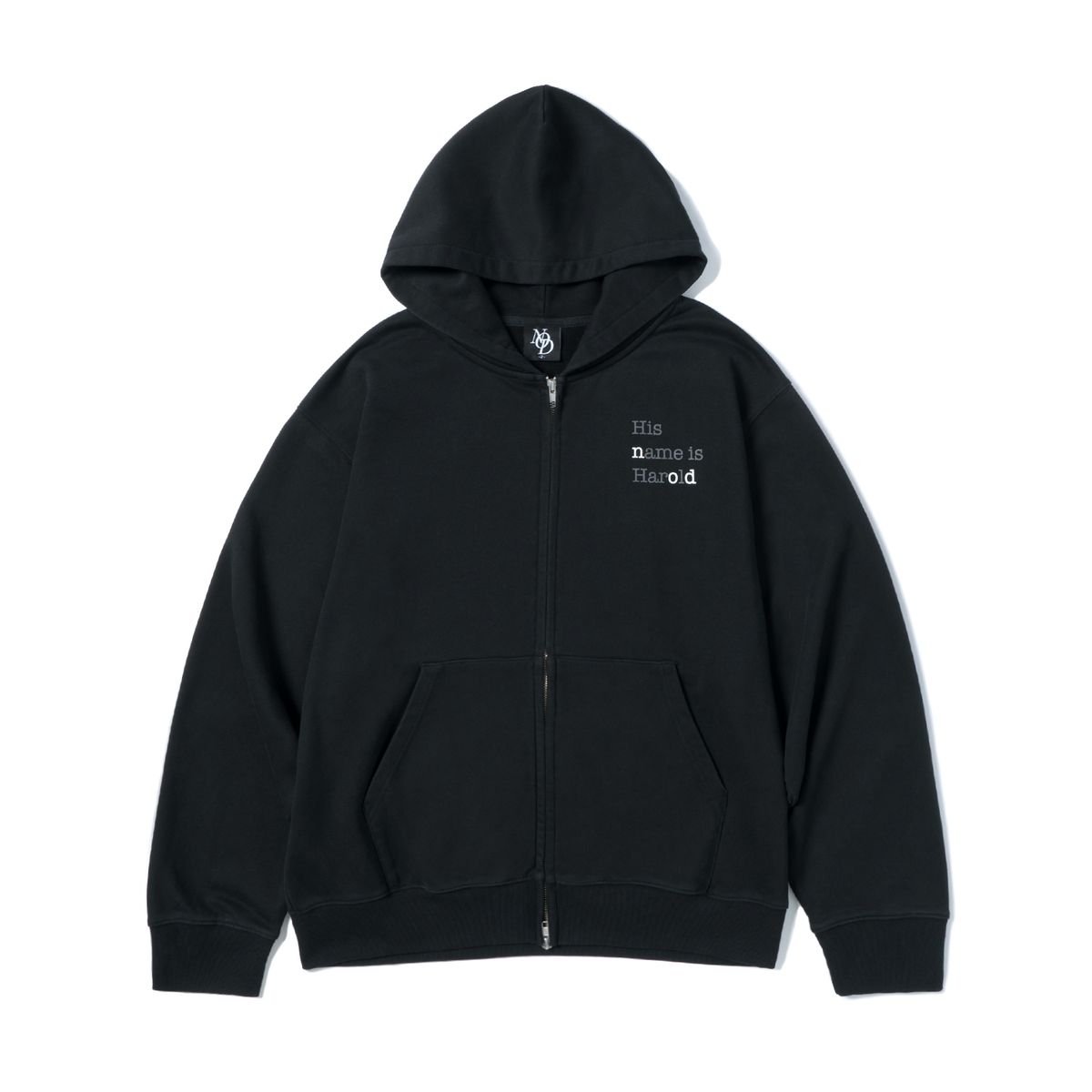 노드(NOD) Tired Harold Zip-up hoodie (Black)